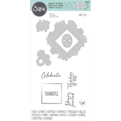 Sizzix® Framelits™ Floral Celebration Die & Stamp Set by Olivia Rose