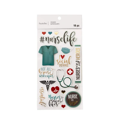12 Pack: Nurse Life Dimensional Stickers by Recollections™