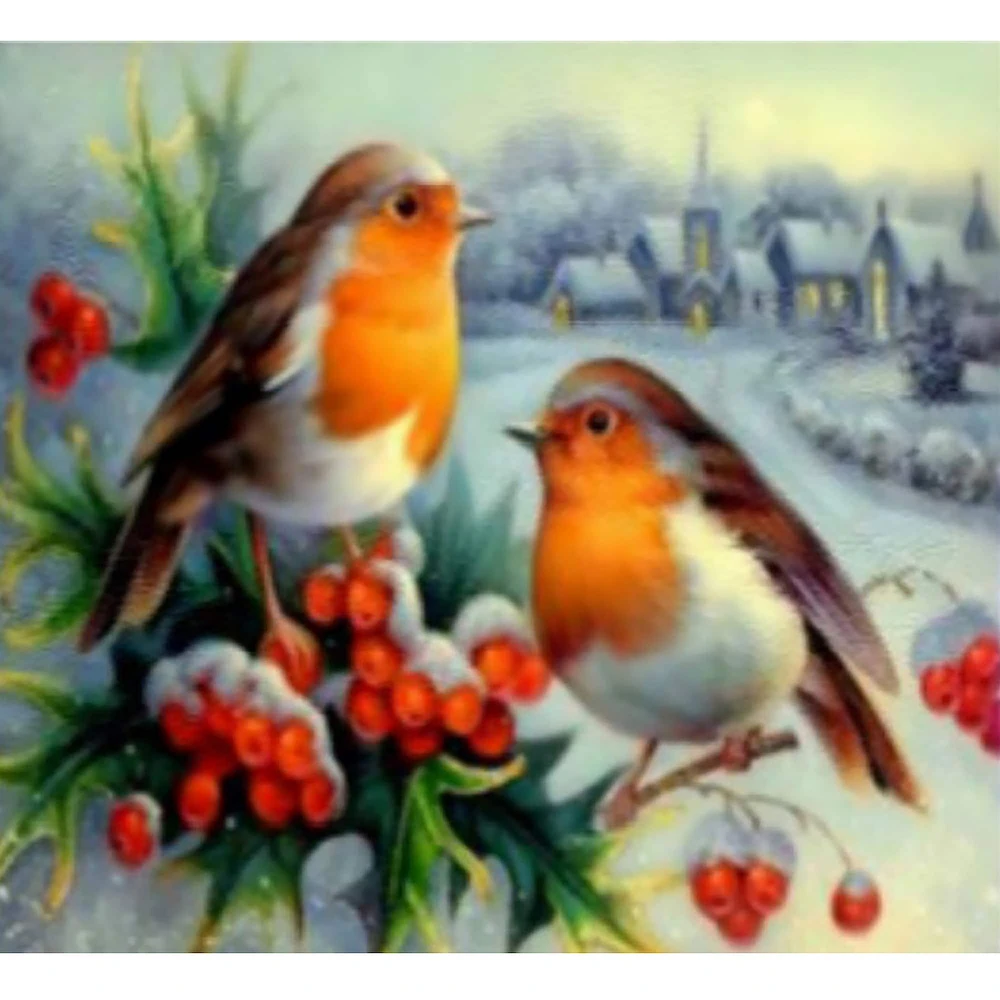 Sparkly Selections Beginner Snow Birds Diamond Painting Kit, Square Diamonds