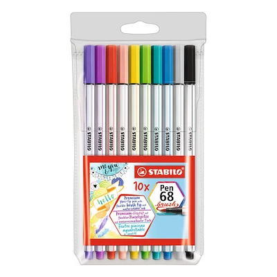 10 Packs: 10 ct. ( total) STABILO® Pen 68 Brush Markers
