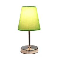 Simple Designs Sand Nickel Mini Basic Table Lamp