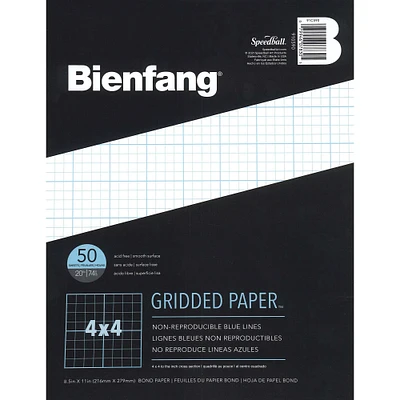 Speedball® Bienfang® 4"x 4" Gridded Paper™ Pad, 8.5" x 11"