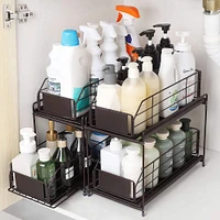 NEX™ 14" 2-Tier Under Sink Rack Organizer with Sliding Drawers