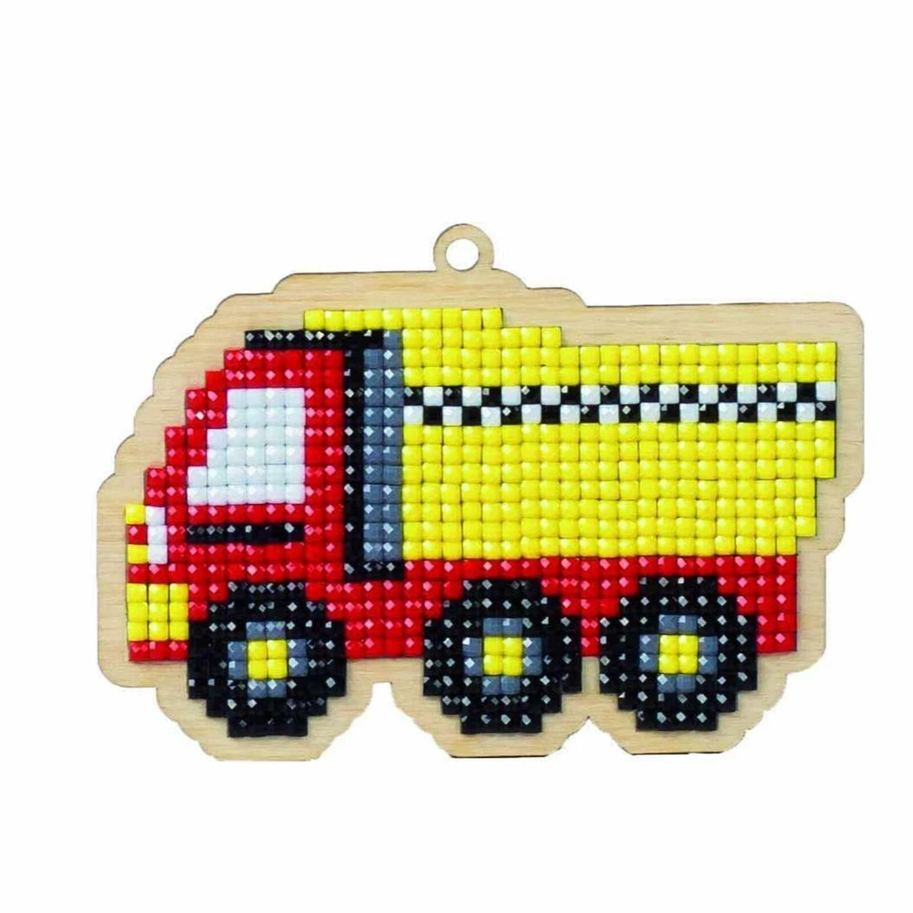 Wizardi Diamond Painting Ornament Kit Lorry