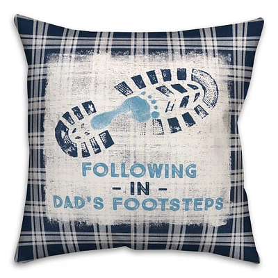 Following in Dad's Footsteps Indoor/Outdoor Pillow