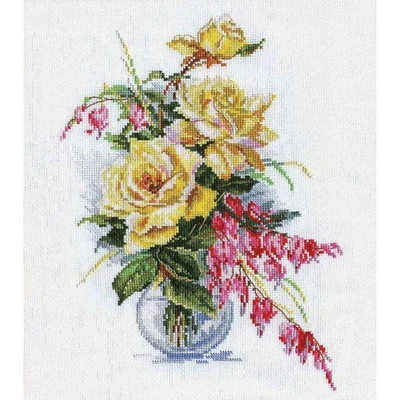 Alisa Yellow Roses Cross Stitch Kit