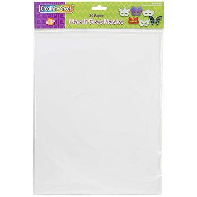 Creativity Street® Paper Mardi Gras Masks, 24ct.