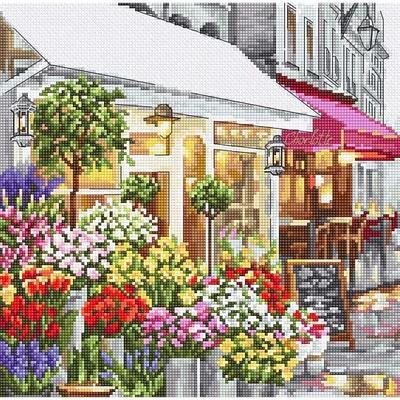 Letistitch Flower Shop Counted Cross Stitch Kit