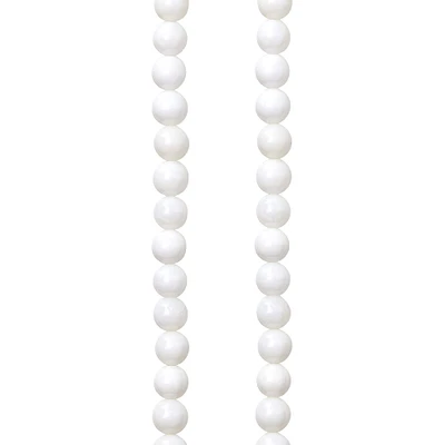 White Shell Round Beads, 6mm by Bead Landing™