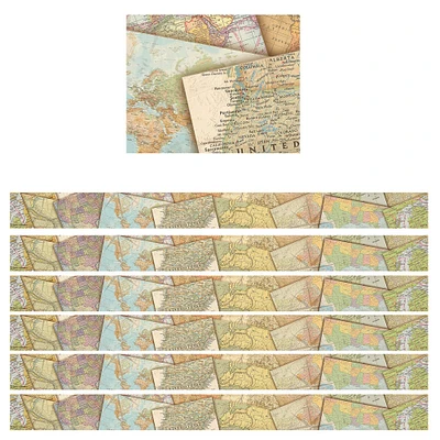 Teacher Created Resources Travel the Map Straight Border Trim, 210ft.