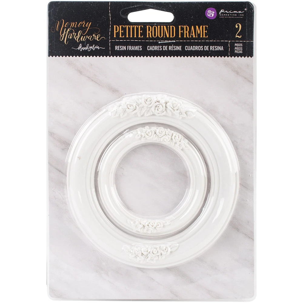 Prima® Memory Hardware Resin Petite Round Frames, 2ct.