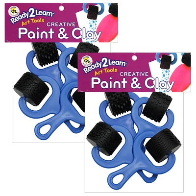 6 Packs: 2 Packs 4 ct. (48 total) Ready 2 Learn® Heavy Duty Paint & Clay Explorer Rollers