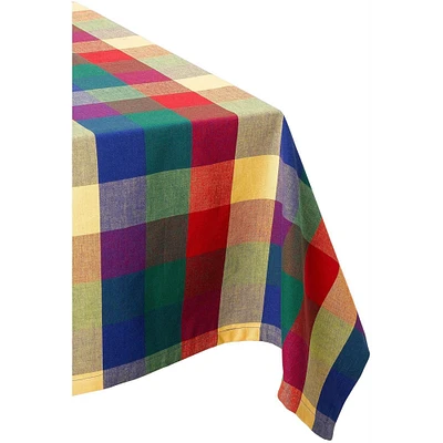 DII® 52" Indian Summer Check Tablecloth