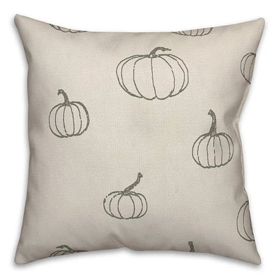 Mini Pumpkin Pattern Throw Pillow