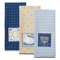 DII® Assorted Hanukkah Embellished Dishtowel Set