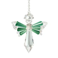 Solid Oak May/Emerald Birthstone Angel Crystal Suncatcher Ornament Kit