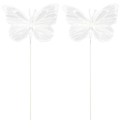 8.6" White Feather Butterfly by Ashland®