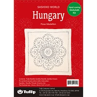 Sashiko World Hungary Rose Medallion Stamped Embroidery Kit