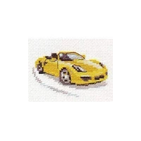 Alisa Yellow Sportcar Cross Stitch Kit