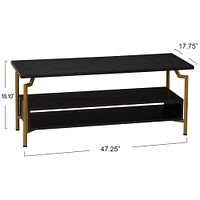 Household Essentials Crown TV Stand with Storage Compartment