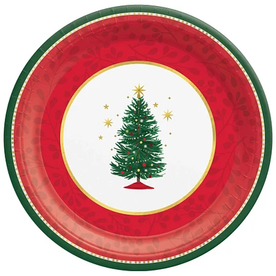 12" Christmas Joyful Tree Paper Plates, 16ct.