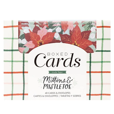 Crate Paper Mittens & Mistletoe A2 Cards & Envelopes, 40ct.