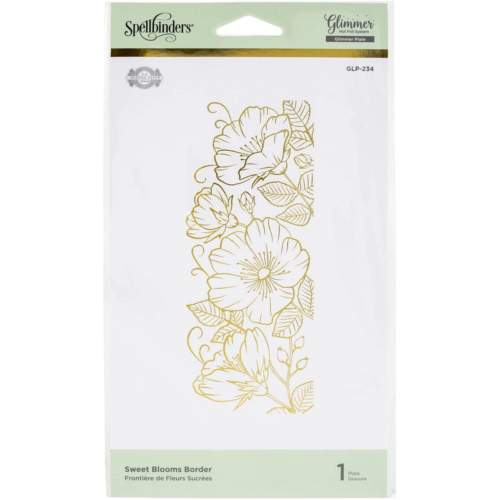 Spellbinders® Glimmer Sweet Blooms Border Hot Foil Plate