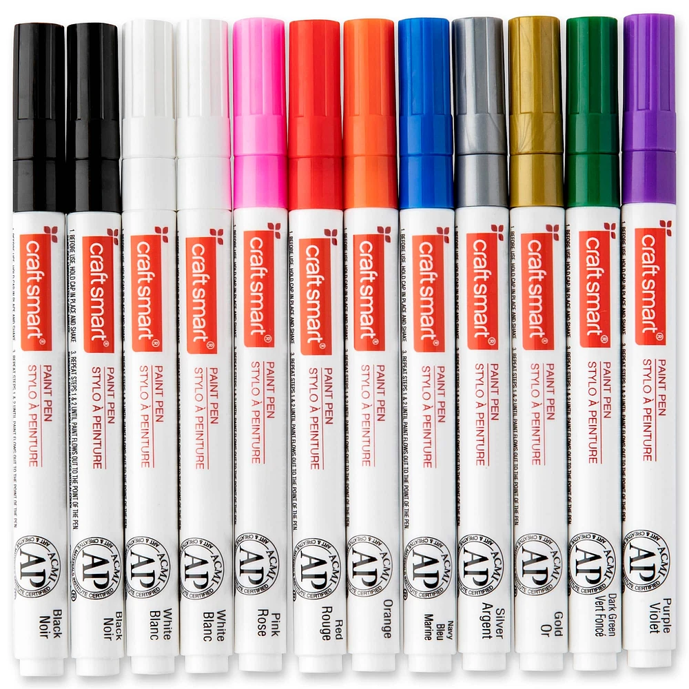 Medium Line 12 Color Paint Pen Set by Craft Smart®