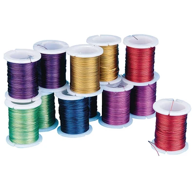 S&S® Worldwide 24 Gauge Metallic Craft Wire, 12 Pack