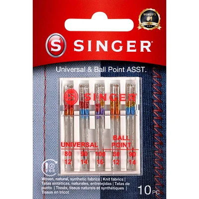 SINGER® Universal Regular & Ball Point Sewing Machine Needles, 10ct.