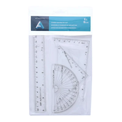 12 Pack: Art Alternatives Combo Geometry Set with 6" Ruler