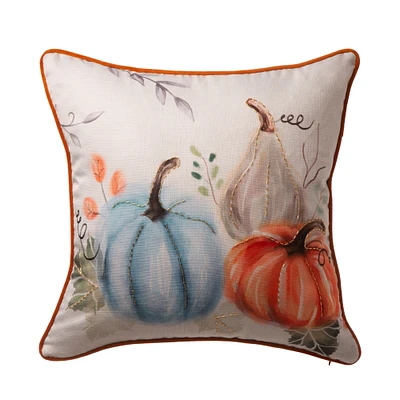 Glitzhome® Faux Burlap Pumpkin Pillow Cover