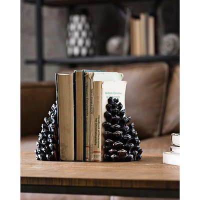 Pinecone Bookends Set