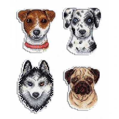 MP Studia Who Said Woof? Magnets Plastic Canvas Counted Cross Stitch Kit