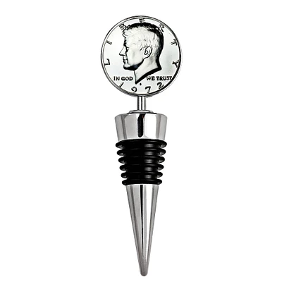 Proof JFK Half Dollar Coin Wine Stopper