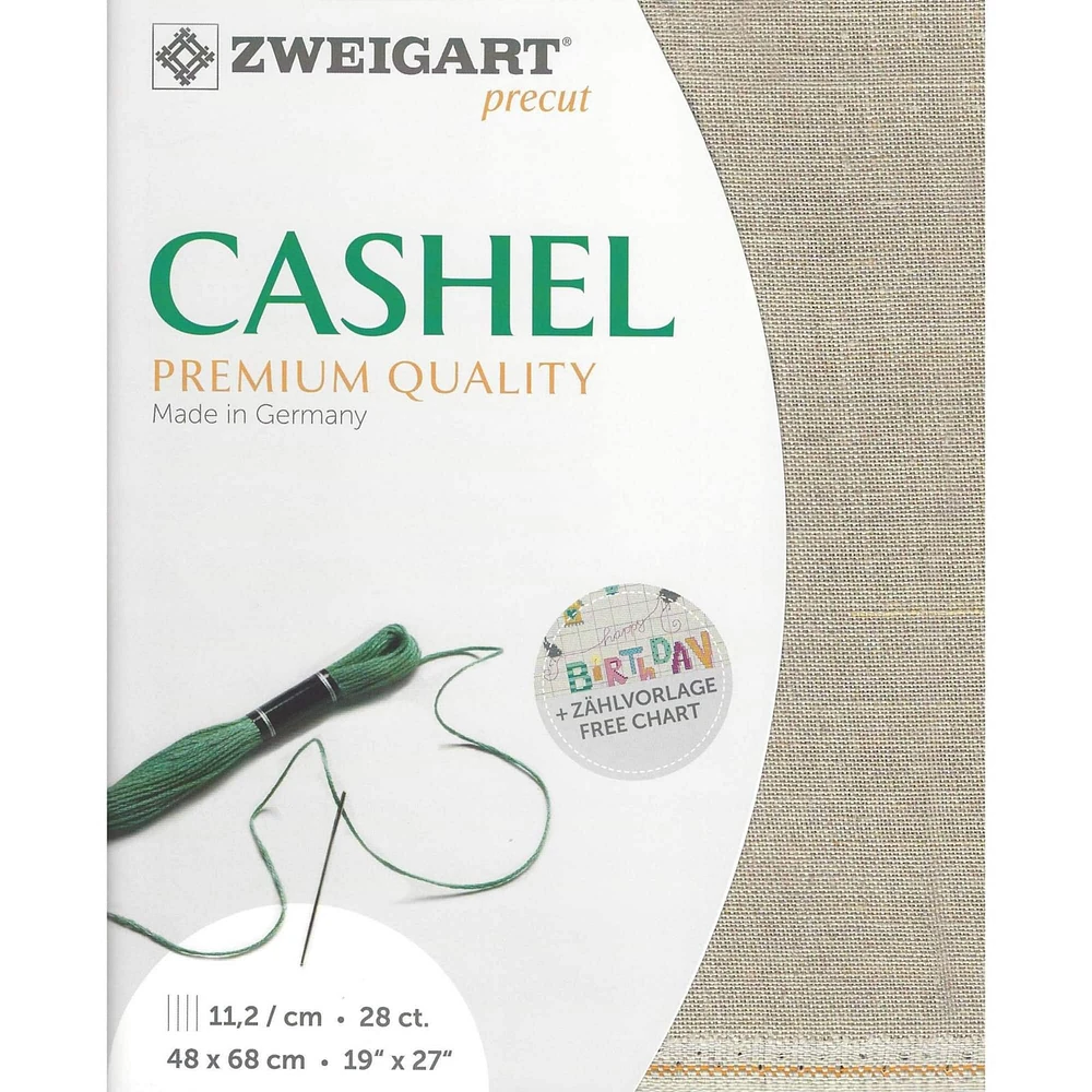 Zweigart® Cashel Precut 28 Count Premium Fabric, 19" x 27"