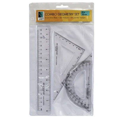 12 Pack: Art Alternatives Combo Geometry Set with 8" Ruler