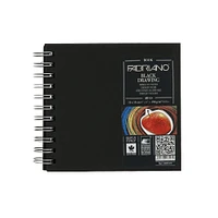 Fabriano® Black Square Spiral-bound Drawing Book, 5.9'' x 5.9''