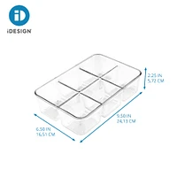 12 Pack: iDesign 6 Compartment Plastic Drawer Organizer