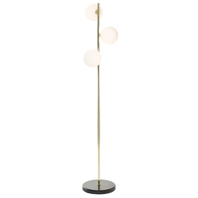 CosmoLiving by Cosmopolitan 55" Gold Metal Modern Floor Lamp