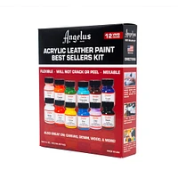 12 Packs: 12 ct. (144 total) Angelus® Best Sellers Acrylic Leather Paint Best Sellers Kit