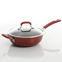 Kenmore® Elite Andover 10-Piece Red Gradient Nonstick Aluminum Cookware Set
