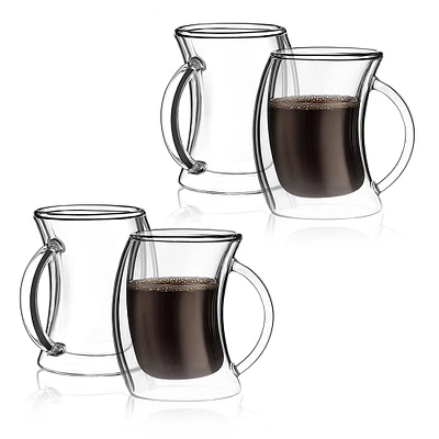 JoyJolt® 5.4oz. Caleo Double Wall Espresso Glasses, 4ct.