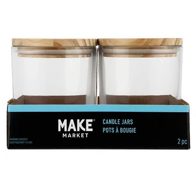 8oz. Clear Candle Jars, 2ct. by Make Market®