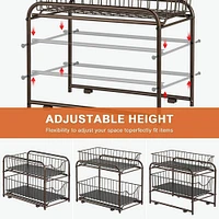 2-Tier Stackable Sliding Basket Cabinet Organizers, 2ct.