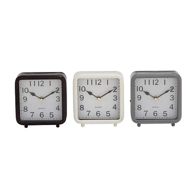 6" Traditional Metal Clock Set
