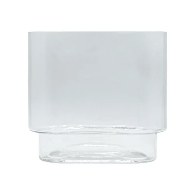 8" Clear Oval Glass Pedestal Vase by Ashland®