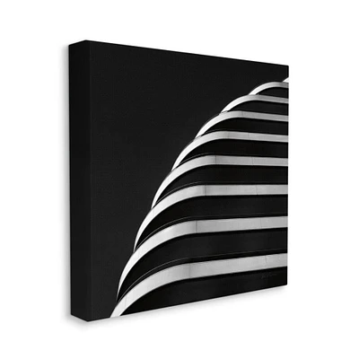 Stupell Industries Modern Architectural Organic Building Black White Photograph Canvas Wall Art