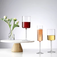 JoyJolt® Claire Cyrstal Cylinder Champagne Glasses, 4ct.