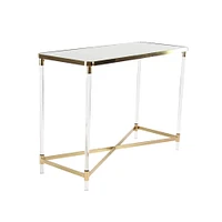 3.5ft. Clear Contemporary Acrylic Console Table